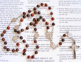 St Benedict Rosary - Handmade Catholic Rosary -Brown-Rosary Beads-Serenity Gifts