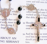 St Benedict Rosary - Handmade Catholic Rosary - Black-Rosary Beads-Serenity Gifts