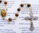 Our Lady of Perpetual Help - Handcrafted Brown Wood Rosary-Rosary Beads-Serenity Gifts