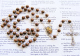 Our Lady of Perpetual Help - Handcrafted Brown Wood Rosary-Rosary Beads-Serenity Gifts