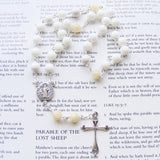 Handmade Anglican Rosary - St Benedict - Mother of Pearl