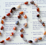 Handmade Anglican Rosary - Botswana Agate-Anglica Rosary-Serenity Gifts