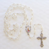 First Holy Communion Gift - Crystal Glass Rosary in Case-Holy Communion-Serenity Gifts