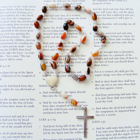 Handmade Anglican Rosary - Botswana Agate-Anglica Rosary-Serenity Gifts