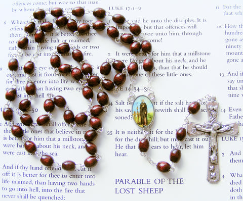 St Peregrine Rosary - Wooden-Rosary Beads-Serenity Gifts