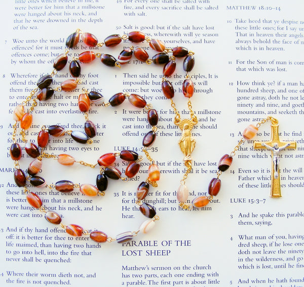 Our Lady of Grace Rosary -Catholic Rosary - Handmade-Rosary Beads-Serenity Gifts