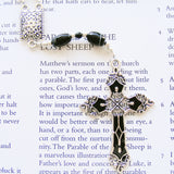 Handmade Anglican Rosary - Black Agate - Oval-Christian Rosary-Serenity Gifts