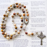 Jesus our Protector Catholic Rosary - Unique Centrepeice - Handmade-Rosary Beads-Serenity Gifts