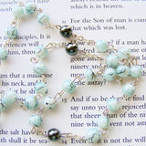 Handmade Anglican Rosary - 6mm Blue Glass-Christian Rosary-Serenity Gifts