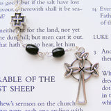 Handmade Anglican Rosary - 6mm Black Glass