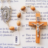 Olive Wood Miraculous Medal Rosary-Rosary Beads-Serenity Gifts