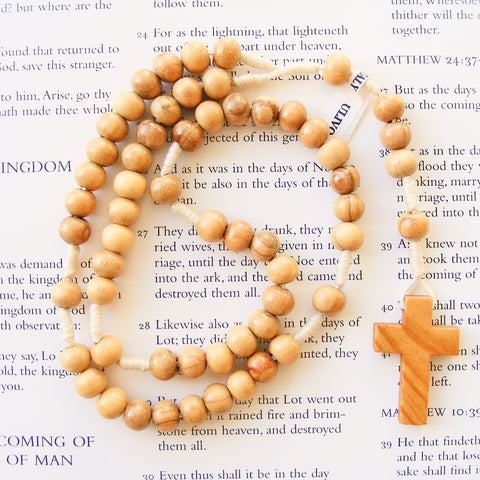 Olive Wood Rosary - Corded-Rosary Beads-Serenity Gifts