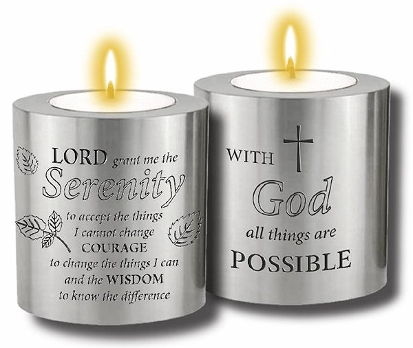 Serenity Prayer Candle Holder - Resin-Candle Holder-Serenity Gifts