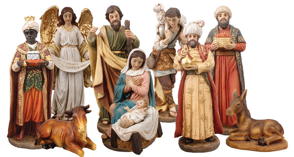 Nativity Crib Figures - 10" High-Nativity Crib Figures-Serenity Gifts