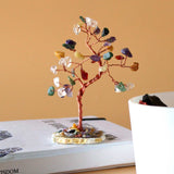 Gemstone Tree - Multi Stones on Natural Agate Base -35 stones-Crystal Gemstone-Serenity Gifts