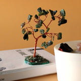 Gemstone Tree - Green Aventurine on Natural Agate Base -35 stones-Crystal Gemstone-Serenity Gifts