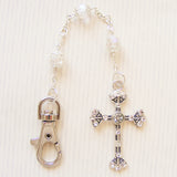 Bag Charm- Alloy Cross - Crystal-Bag charm-Serenity Gifts