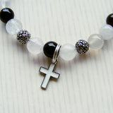 Christian Bracelet - White Cross-Stretch Braclets-Serenity Gifts