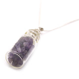 Bottled Gemstones Necklace - Amethyst-Gemstone Necklace-Serenity Gifts