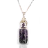 Bottled Gemstones Necklace - Amethyst-Gemstone Necklace-Serenity Gifts