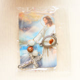 Handmade Chain Link Rosary - Car Rosary and Prayer Card - Travel-Jewellery-Serenity Gifts