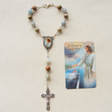Handmade Chain Link Rosary - Car Rosary and Prayer Card - Travel-Jewellery-Serenity Gifts