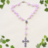 Handmade Anglican Car Rosary - Lilac Glass-Anglican Car Rosary-Serenity Gifts