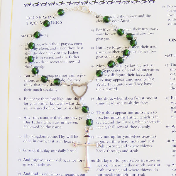 Handmade Anglican Car Rosary - Green-Anglican Car Rosary-Serenity Gifts
