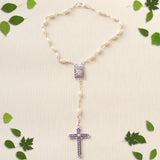 Handmade Anglican Car Rosary - Pearl-Anglican Car Rosary-Serenity Gifts