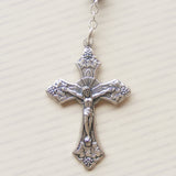 Handmade Chain Link Rosary - Glass Faceted Red AB - 6mm-Jewellery-Serenity Gifts