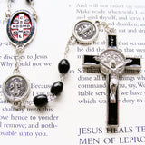 St. Benedict Rosary - Black Wood -7 mm-Rosary Beads-Serenity Gifts