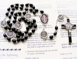 St. Benedict Rosary - Black Wood -7 mm-Rosary Beads-Serenity Gifts