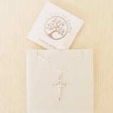 Sterling Silver Crucifix Necklace-Sterling Silver Necklace-Serenity Gifts