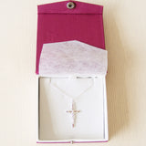 Sterling Silver Crucifix Necklace-Sterling Silver Necklace-Serenity Gifts