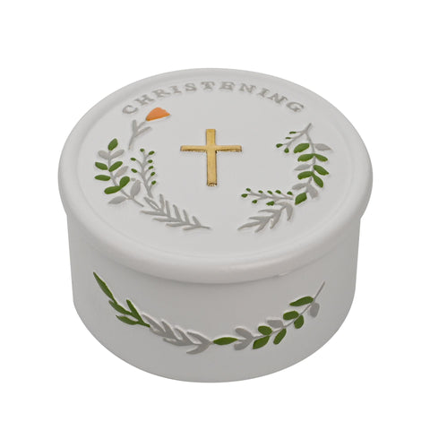Faith and Hope Resin Trinket Box - Christening-Trinket Box-Serenity Gifts