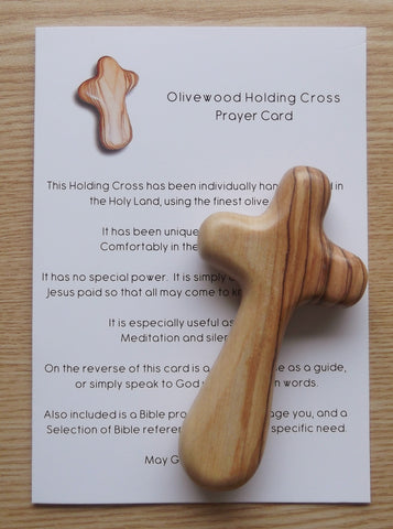 Olive Wood Holding Cross from Holy Land - 10cm-Holding Cross-Serenity Gifts