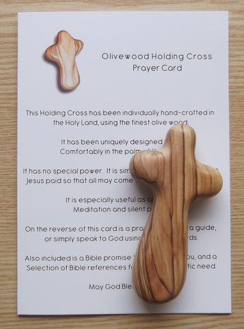 Olive Wood Holding Cross from Holy Land - 8cm-Holding Cross-Serenity Gifts