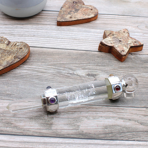 Hexagonal Healing Wand - Rock Quartz-Gemstone Wand-Serenity Gifts