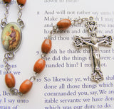 St. Joseph Rosary - Brown Wood-Rosary Beads-Serenity Gifts