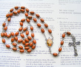 Our Lady of Knock Rosary - Brown Wood-Rosary Beads-Serenity Gifts