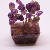 Miniature Gemstone Tree on Orgonite Base - Amethyst -15 stones-Crystal Gemstone-Serenity Gifts