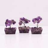 Miniature Gemstone Tree on Orgonite Base - Amethyst -15 stones-Crystal Gemstone-Serenity Gifts
