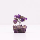 Miniature Gemstone Tree on Orgonite Base - Amethyst -15 stones-Crystal Gemstone-Serenity Gifts