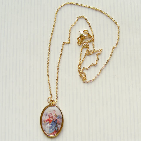 St Christopher Necklace-Chrisitan Necklace-Serenity Gifts