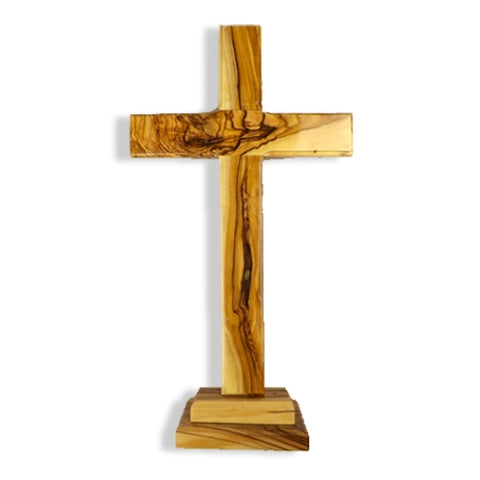 Olive Wood Standing Cross - 24cm-Olive Wood Standing Cross-Serenity Gifts