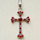 Cross Necklace - Red-Chrisitan Necklace-Serenity Gifts
