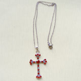 Cross Necklace - Red-Chrisitan Necklace-Serenity Gifts
