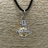 Bali Silver Angel Bell Pendant - Night Time 18mm-Gemstone Necklace-Serenity Gifts