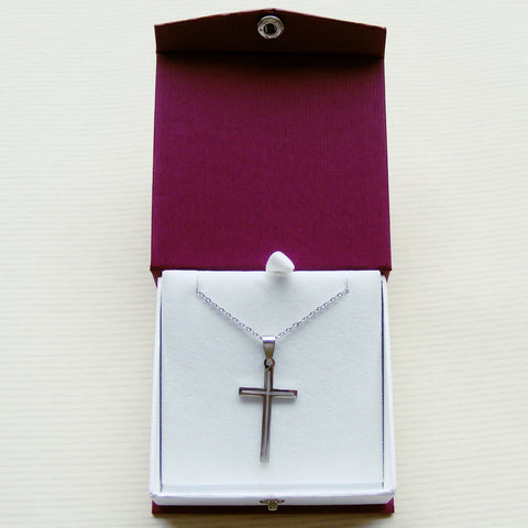 Stainless Steel Cross Necklace -Open Design-Stainless Steel Cross Necklace-Serenity Gifts