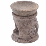 Soapstone Oil Burner - 8cm - Three Moon Pentagon-Oil Burner-Serenity Gifts